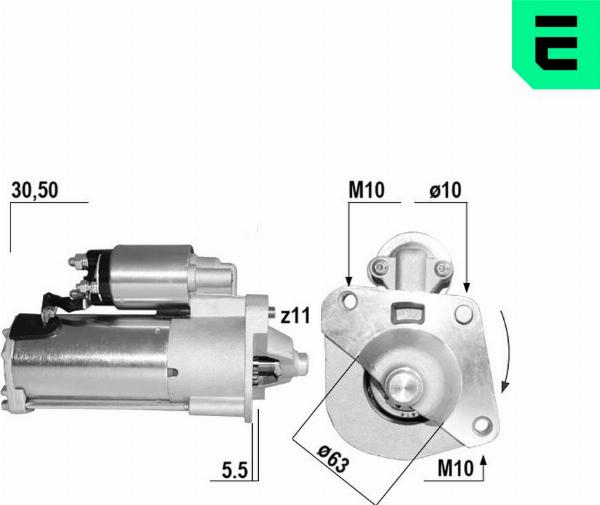 ERA 221174A - Стартер autocars.com.ua