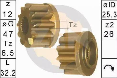 ERA 225608 - Ведущая шестерня, стартер avtokuzovplus.com.ua