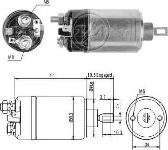 ERA 227259 - Тягове реле, стартер autocars.com.ua