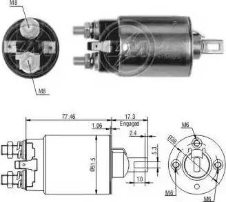 ERA 227665 - Тягове реле, стартер autocars.com.ua