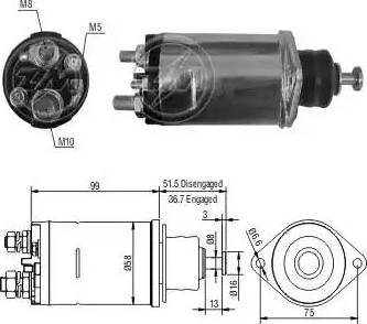 ERA 227791 - Тягове реле, стартер autocars.com.ua