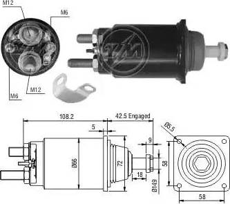 ERA 227809 - Тягове реле, стартер autocars.com.ua