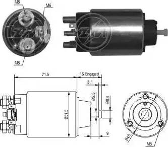 ERA 227 823 - Тягове реле, стартер autocars.com.ua