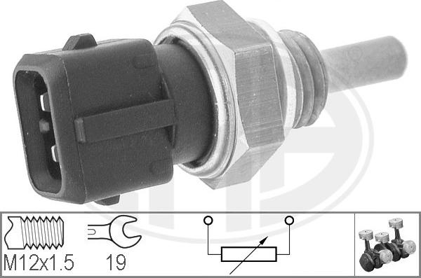 ERA 330124 - Датчик, температура охлаждающей жидкости autodnr.net