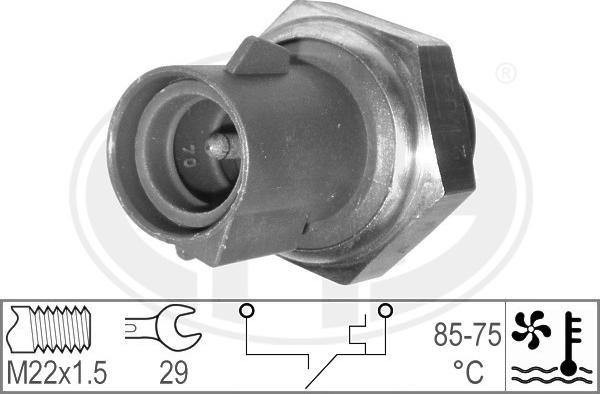 ERA 330183 - Термовимикач, вентилятор радіатора / кондиціонера autocars.com.ua