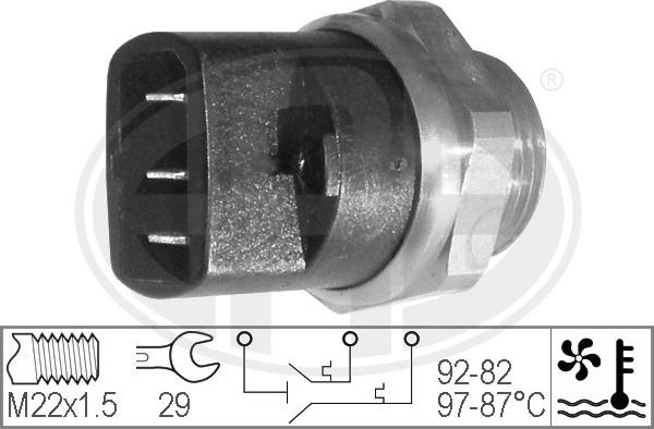 ERA 330204 - Термовыключатель, вентилятор радиатора / кондиционера autodnr.net