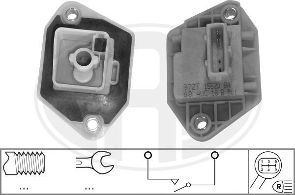 ERA 330602 - Датчик, контактний перемикач, фара заднього ходу autocars.com.ua