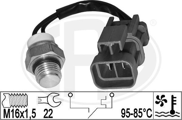 ERA 331040 - Термовимикач, вентилятор радіатора / кондиціонера autocars.com.ua