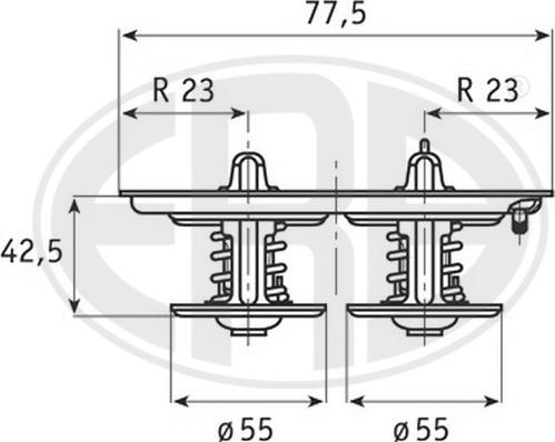 ERA 350133 - Термостат, охлаждающая жидкость avtokuzovplus.com.ua