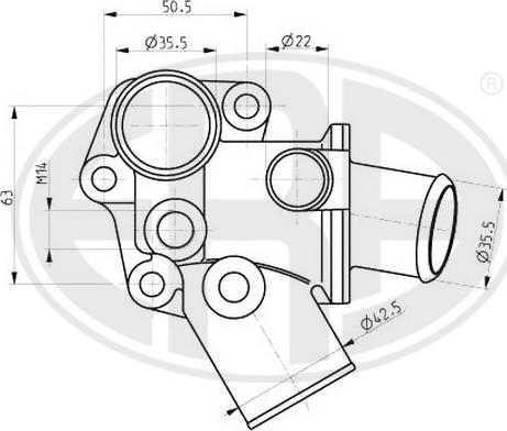 ERA 350360 - Термостат, охлаждающая жидкость avtokuzovplus.com.ua