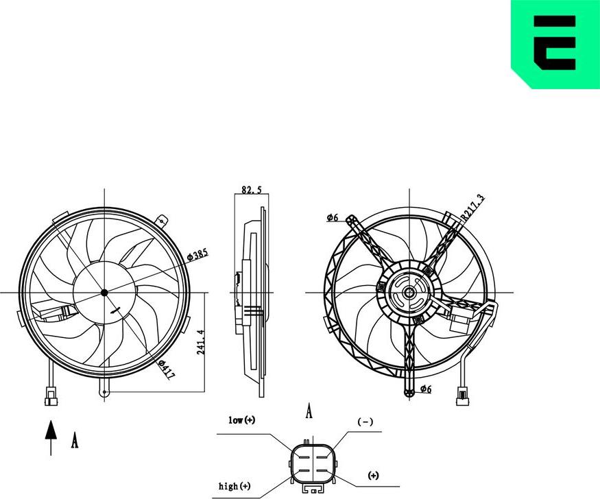ERA 352158 - Вентилятор, охолодження двигуна autocars.com.ua