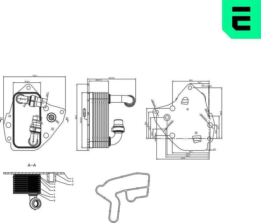 ERA 354178 - Масляний радіатор, рухове масло autocars.com.ua