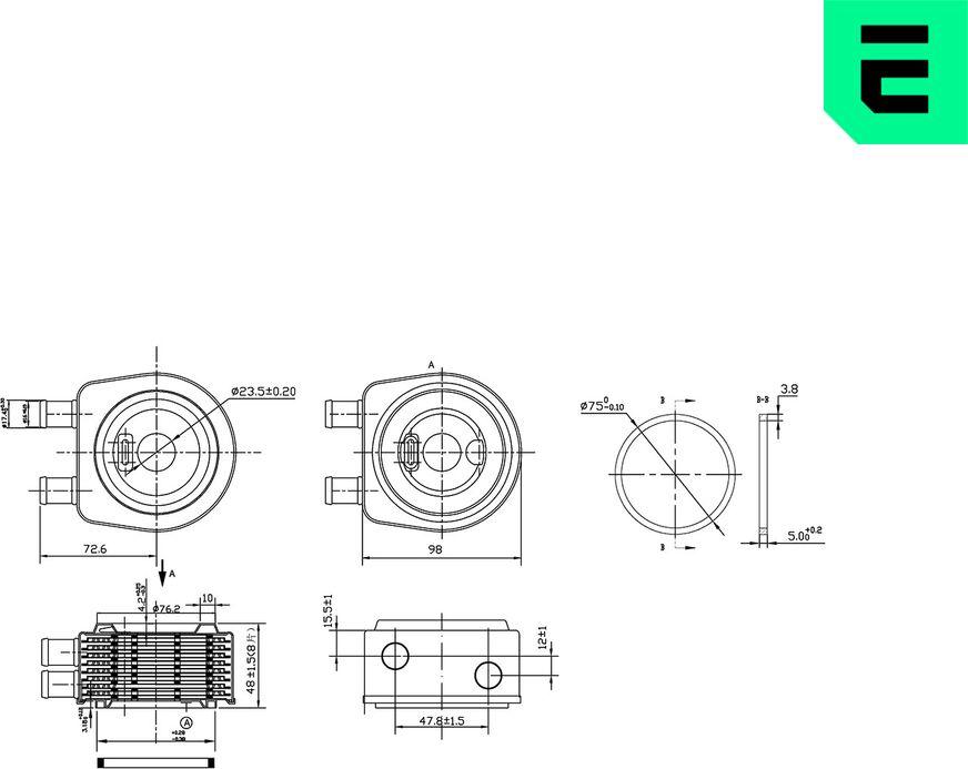 ERA 354182 - Масляний радіатор, рухове масло autocars.com.ua