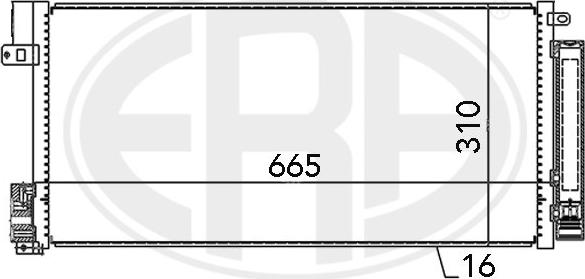 ERA 667004 - Конденсатор, кондиціонер autocars.com.ua