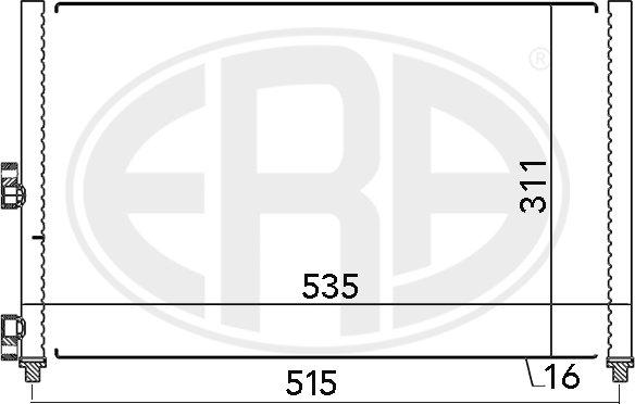 ERA 667024 - Конденсатор, кондиціонер autocars.com.ua