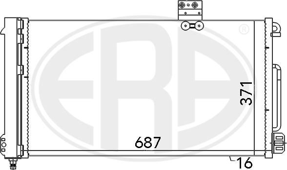ERA 667050 - Конденсатор, кондиціонер autocars.com.ua