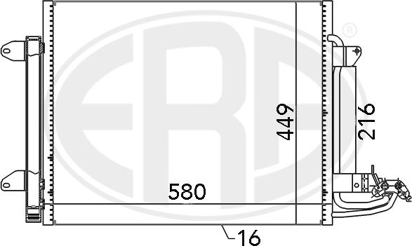 ERA 667054 - Конденсатор, кондиціонер autocars.com.ua