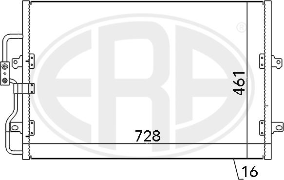 ERA 667061 - Конденсатор, кондиціонер autocars.com.ua
