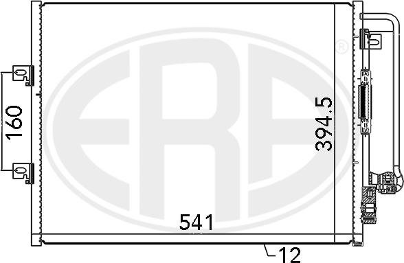 ERA 667072 - Конденсатор, кондиціонер autocars.com.ua