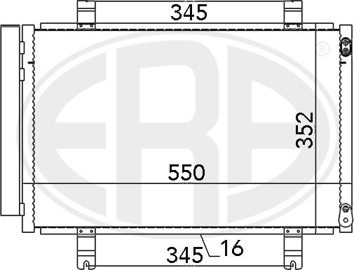 ERA 667075 - Конденсатор, кондиціонер autocars.com.ua