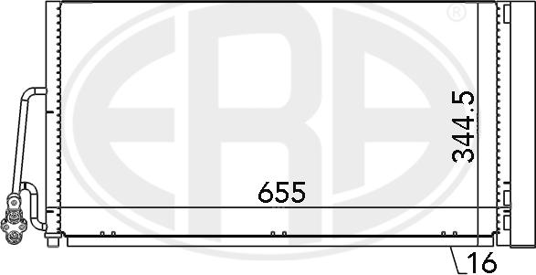 ERA 667090 - Конденсатор, кондиціонер autocars.com.ua