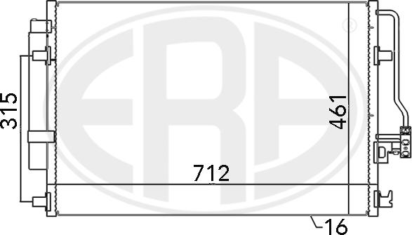 ERA 667110 - Конденсатор, кондиціонер autocars.com.ua