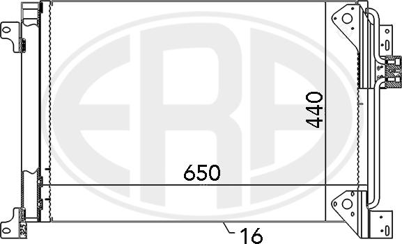 ERA 667117 - Конденсатор, кондиціонер autocars.com.ua