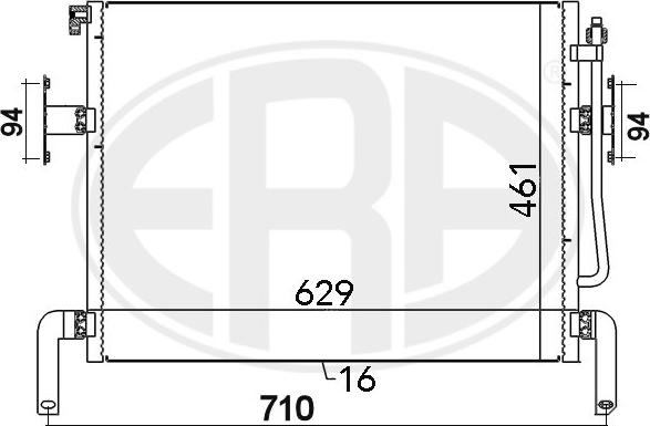 ERA 667121 - Конденсатор, кондиціонер autocars.com.ua