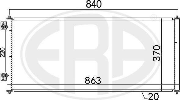 ERA 667144 - Конденсатор, кондиціонер autocars.com.ua