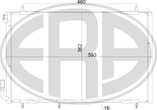 ERA 667150 - Конденсатор, кондиціонер autocars.com.ua