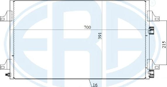 ERA 667162 - Конденсатор, кондиціонер autocars.com.ua