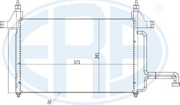 ERA 667168 - Конденсатор, кондиціонер autocars.com.ua