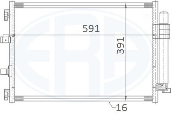 ERA 667176 - Конденсатор, кондиціонер autocars.com.ua