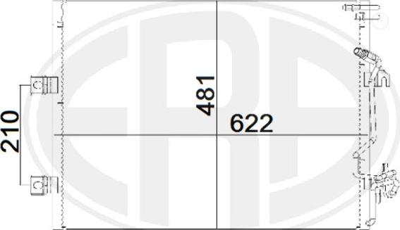 ERA 667183 - Конденсатор, кондиціонер autocars.com.ua