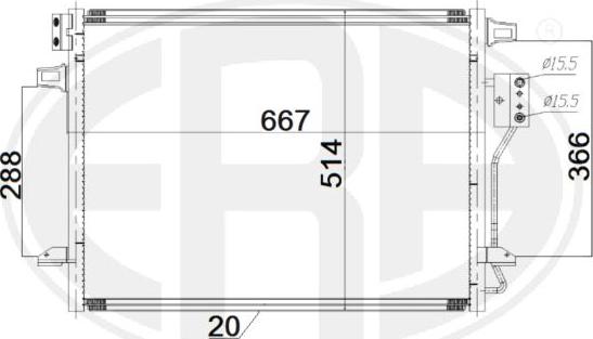 ERA 667186 - Конденсатор кондиционера avtokuzovplus.com.ua