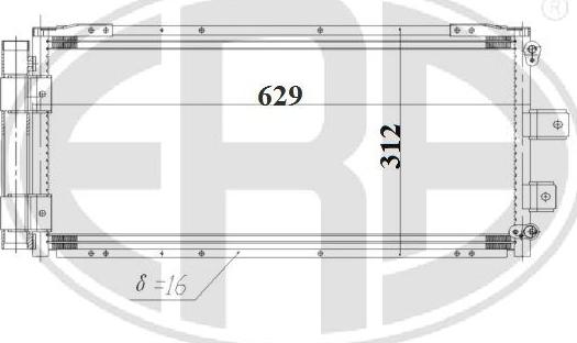 ERA 667187 - Конденсатор, кондиціонер autocars.com.ua