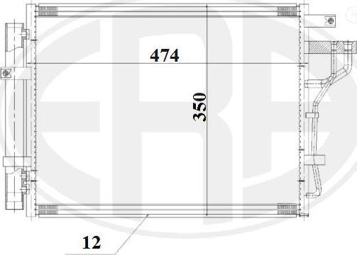 ERA 667192 - Конденсатор, кондиціонер autocars.com.ua