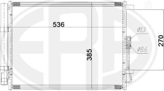 ERA 667193 - Конденсатор, кондиціонер autocars.com.ua