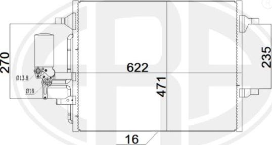 ERA 667202 - Конденсатор, кондиціонер autocars.com.ua