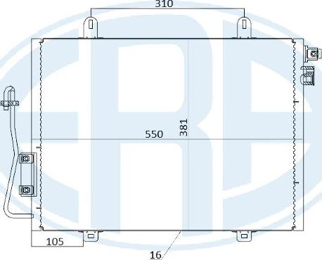 ERA 667214 - Конденсатор, кондиціонер autocars.com.ua