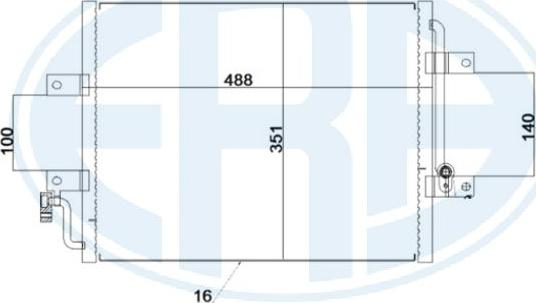 ERA 667253 - Конденсатор, кондиціонер autocars.com.ua