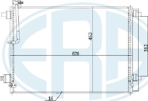 ERA 667272 - Конденсатор, кондиціонер autocars.com.ua