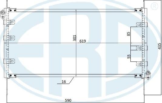 ERA 667276 - Конденсатор, кондиціонер autocars.com.ua