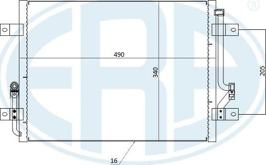 ERA 667278 - Конденсатор, кондиціонер autocars.com.ua