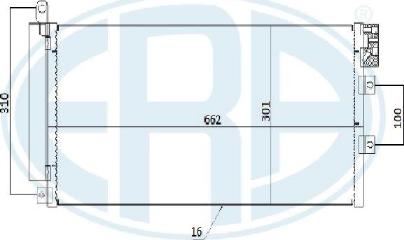 ERA 667279 - Конденсатор, кондиціонер autocars.com.ua