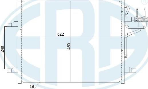 ERA 667283 - Конденсатор, кондиціонер autocars.com.ua