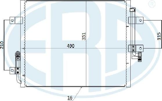 ERA 667285 - Конденсатор, кондиціонер autocars.com.ua