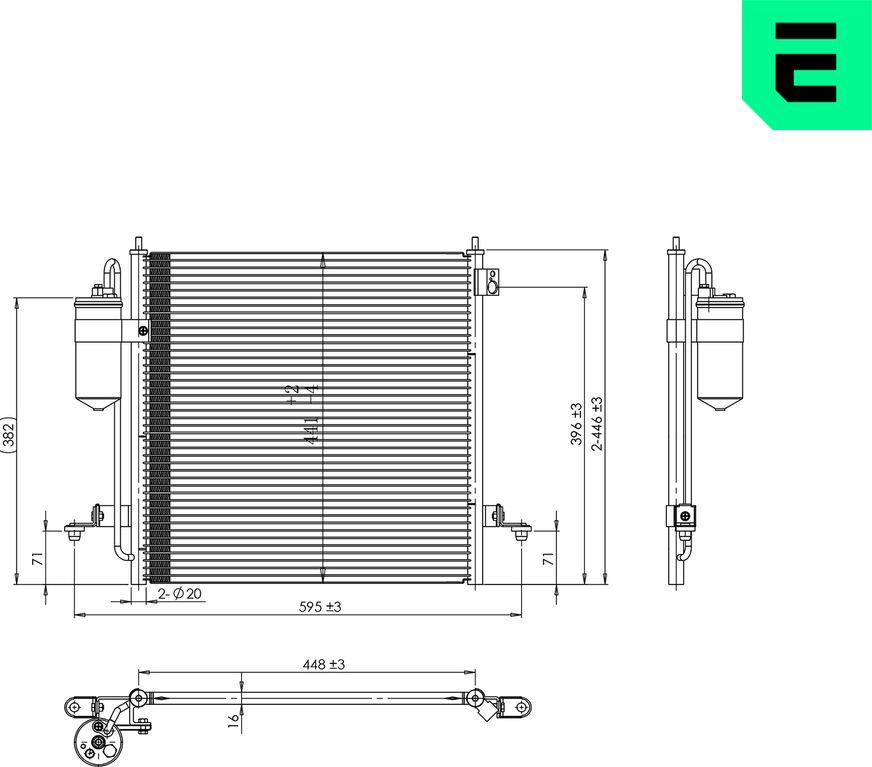 ERA 667300 - Конденсатор, кондиціонер autocars.com.ua