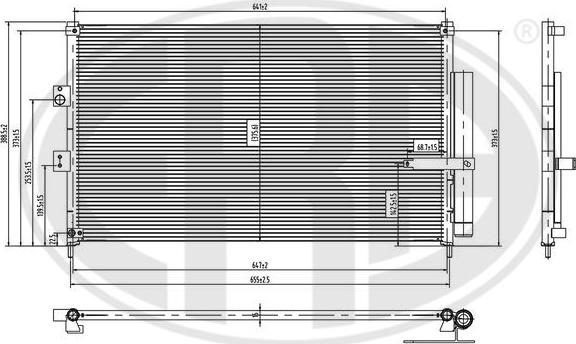 ERA 667311 - Конденсатор кондиционера avtokuzovplus.com.ua