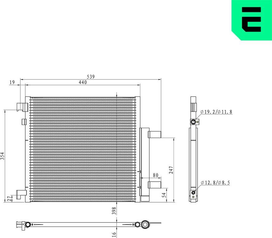 ERA 667315 - Конденсатор, кондиціонер autocars.com.ua